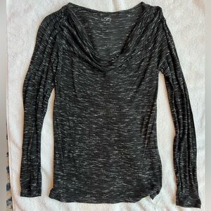 Women’s LOFT Black and White Cowl Neck Top. Size S